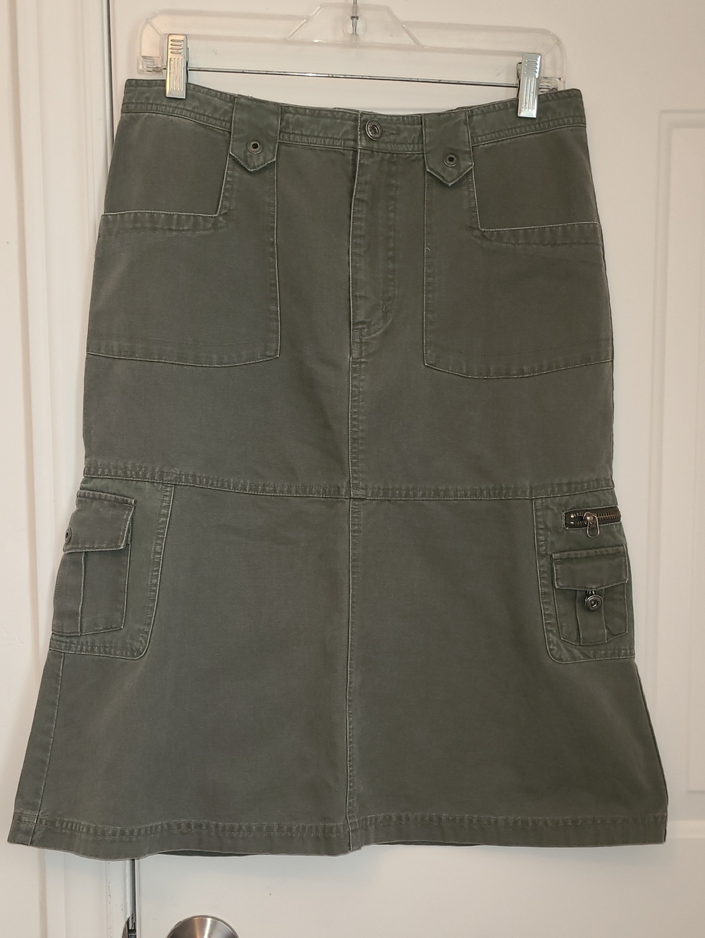 Columbia Olive Green A-Line Utility Skirt
